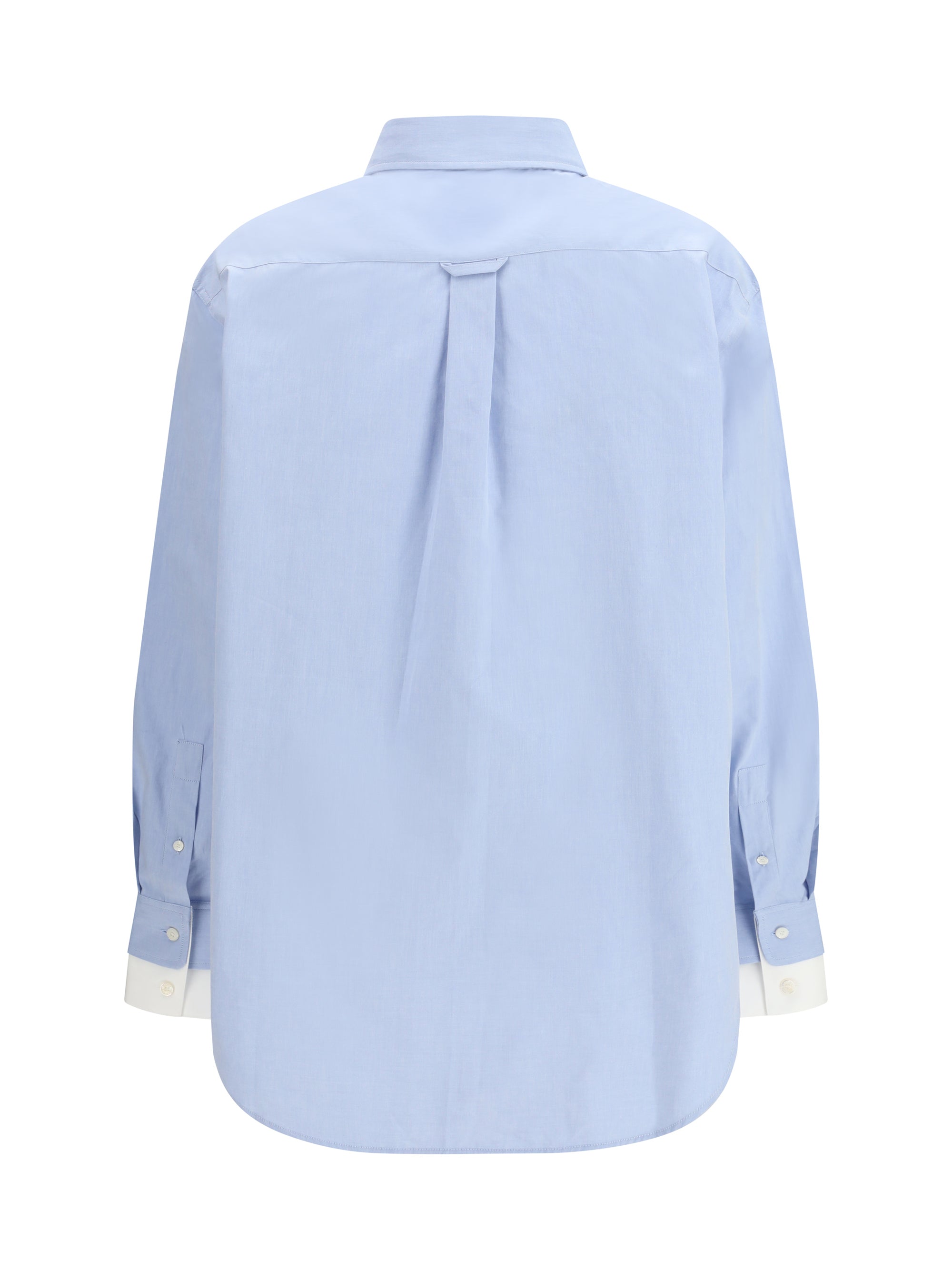 layered button-up shirt