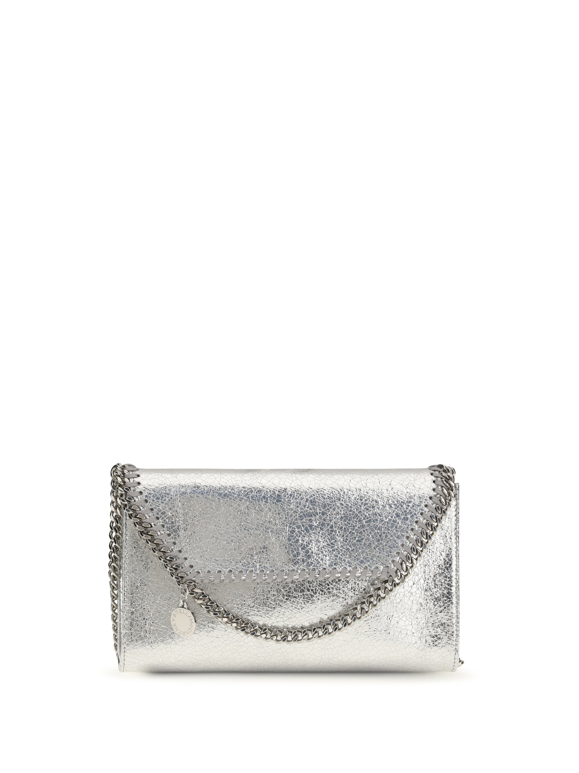 STELLA MCCARTNEY OS falabella metallic fabric shoulder bag