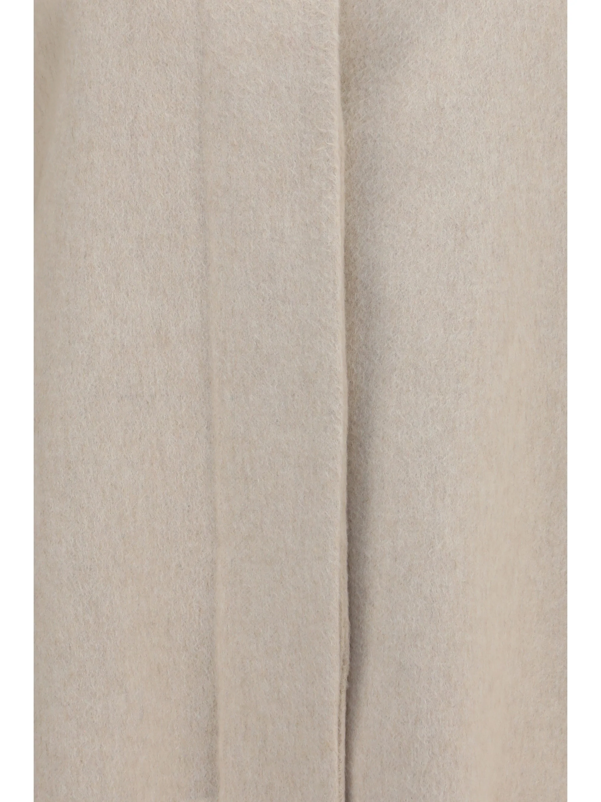 asymmetric double face cashmere coat