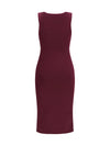 sleeveless slim-fit long silk dress
