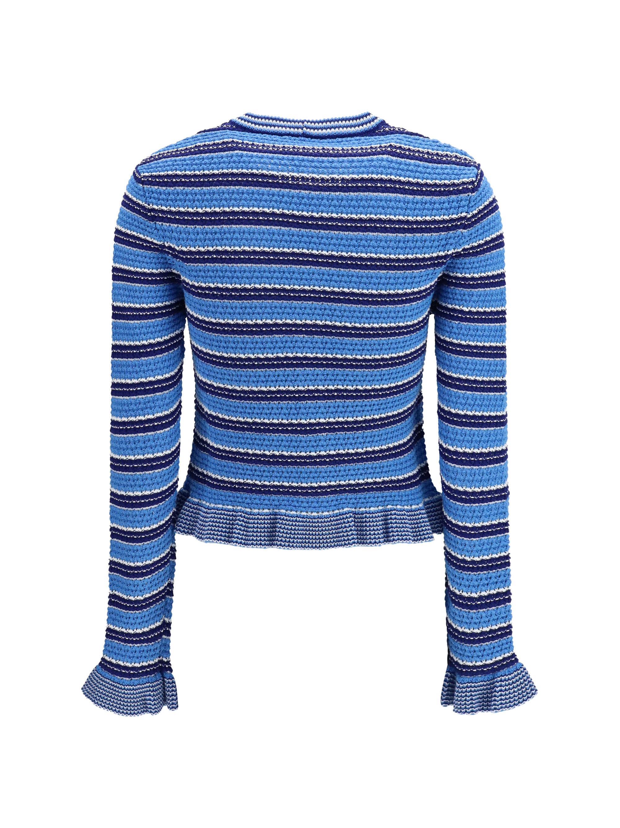GANNI M striped cotton cardigan