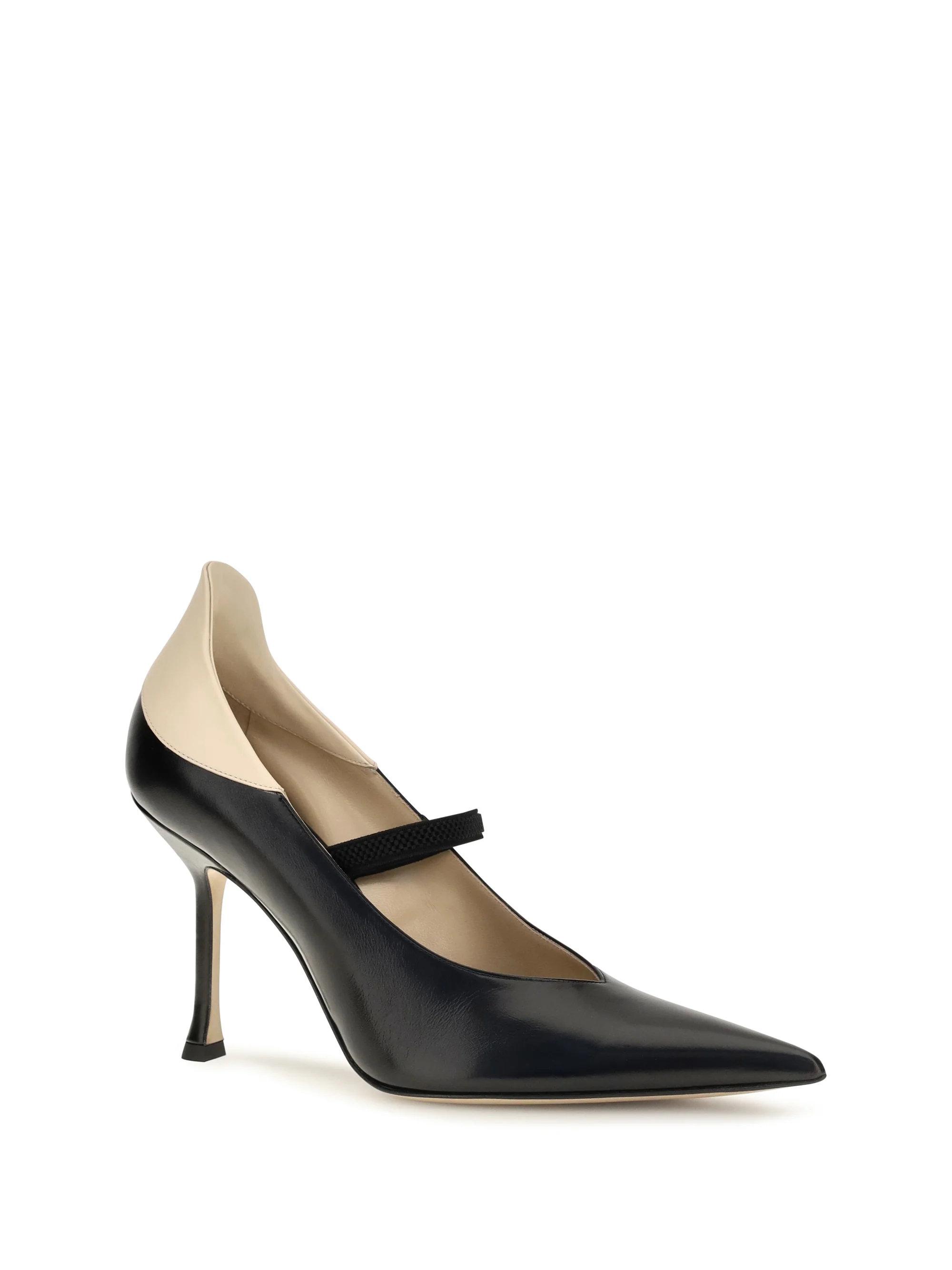 FENDI 35 two-tone calfskin pumps