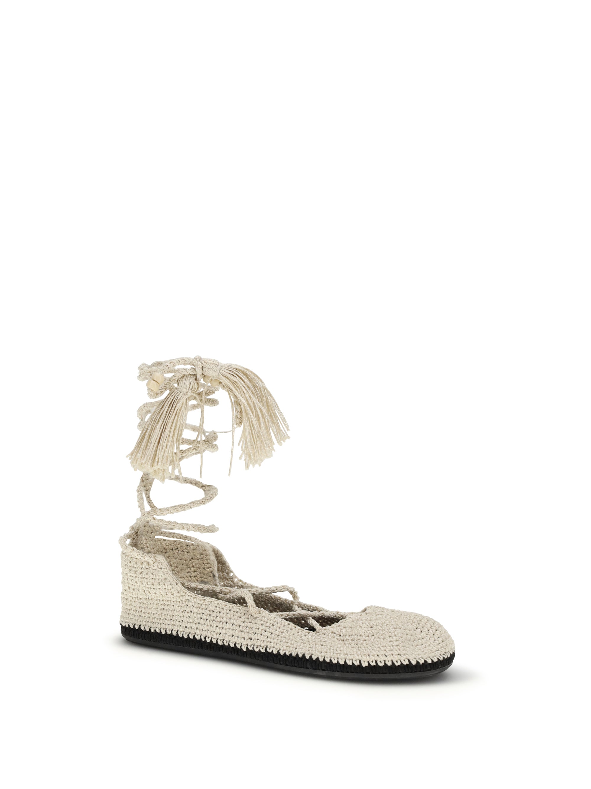 ALAIA 35-36 the sound of the sea lace-up ballerinas