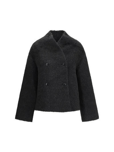 wes double breasted alpaca jacket