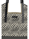 raffia effect fabric tote bag
