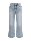 cotton flared-hem jeans
