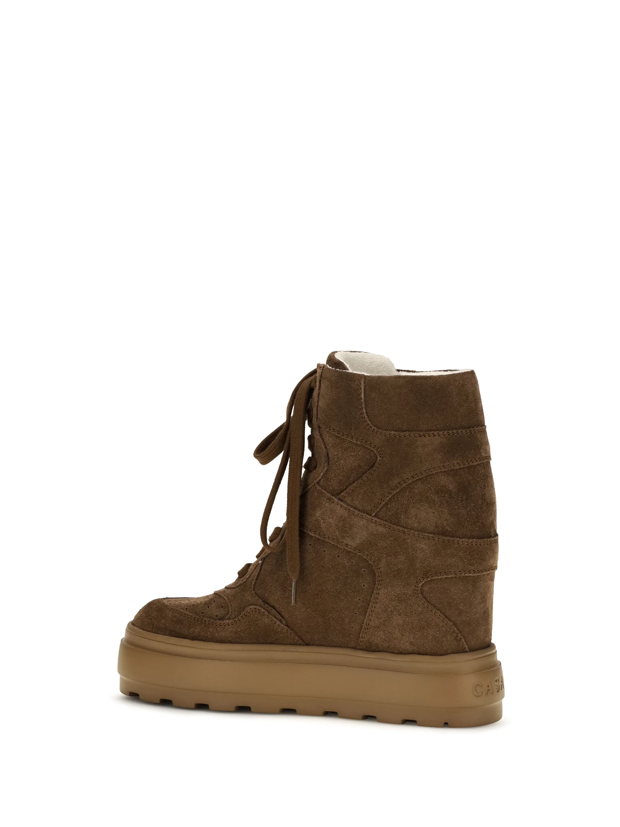 lace-up wedge sneakers