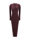 rib knit polo long dress