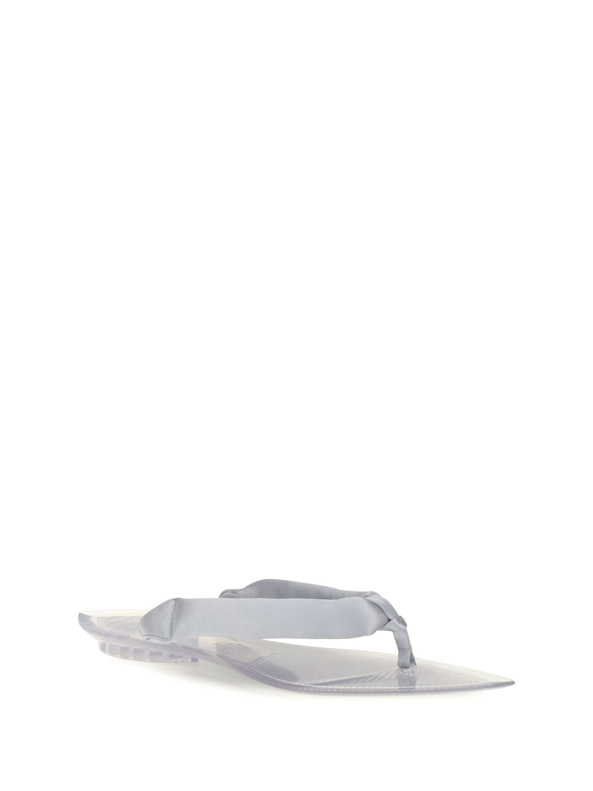 ALAIA 37 satin flip-flop sandals
