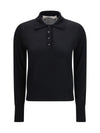 long sleeve merino wool polo