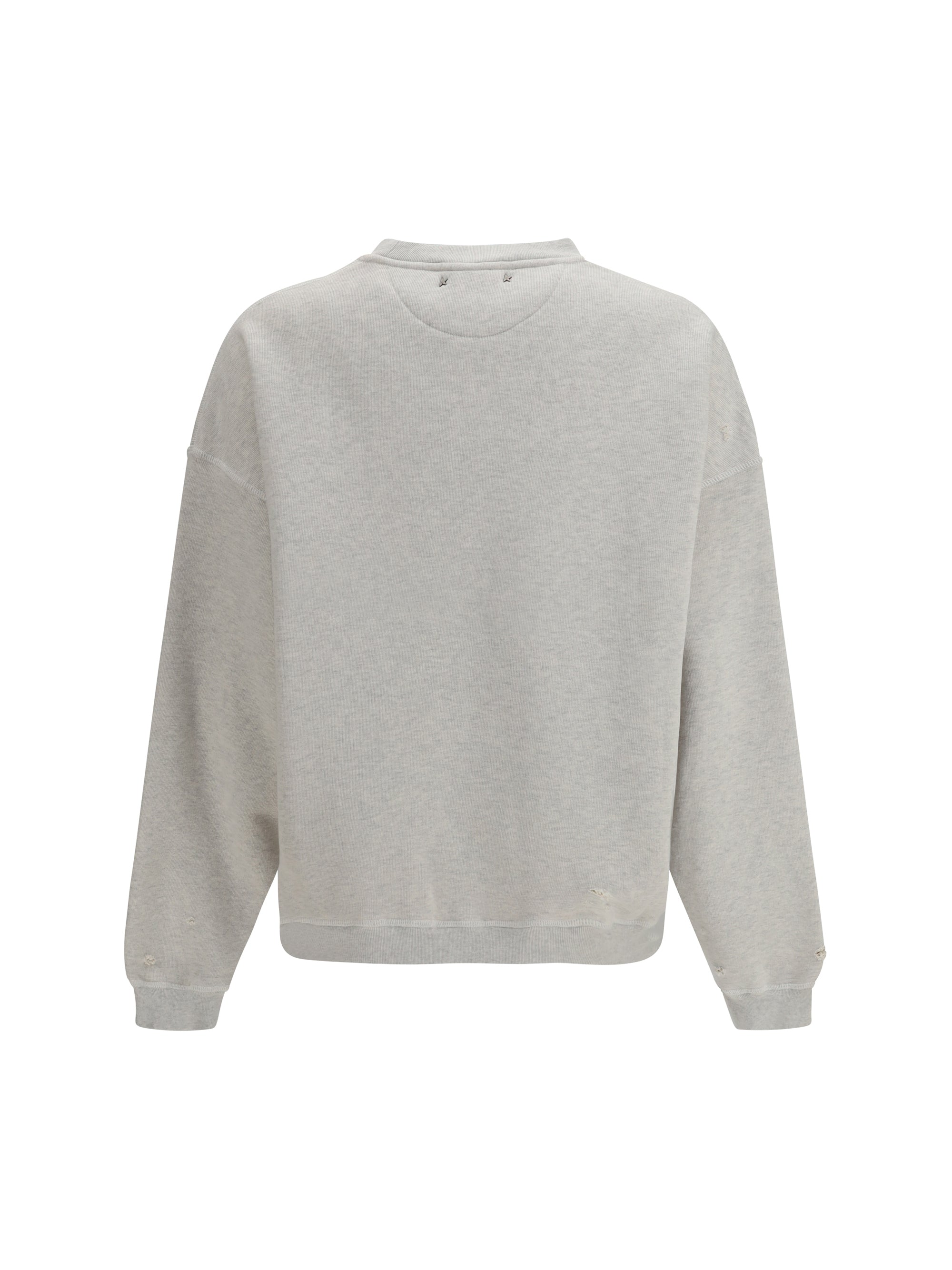 GOLDEN GOOSE S sweatshirt crewneck in cotton with contrasting logo