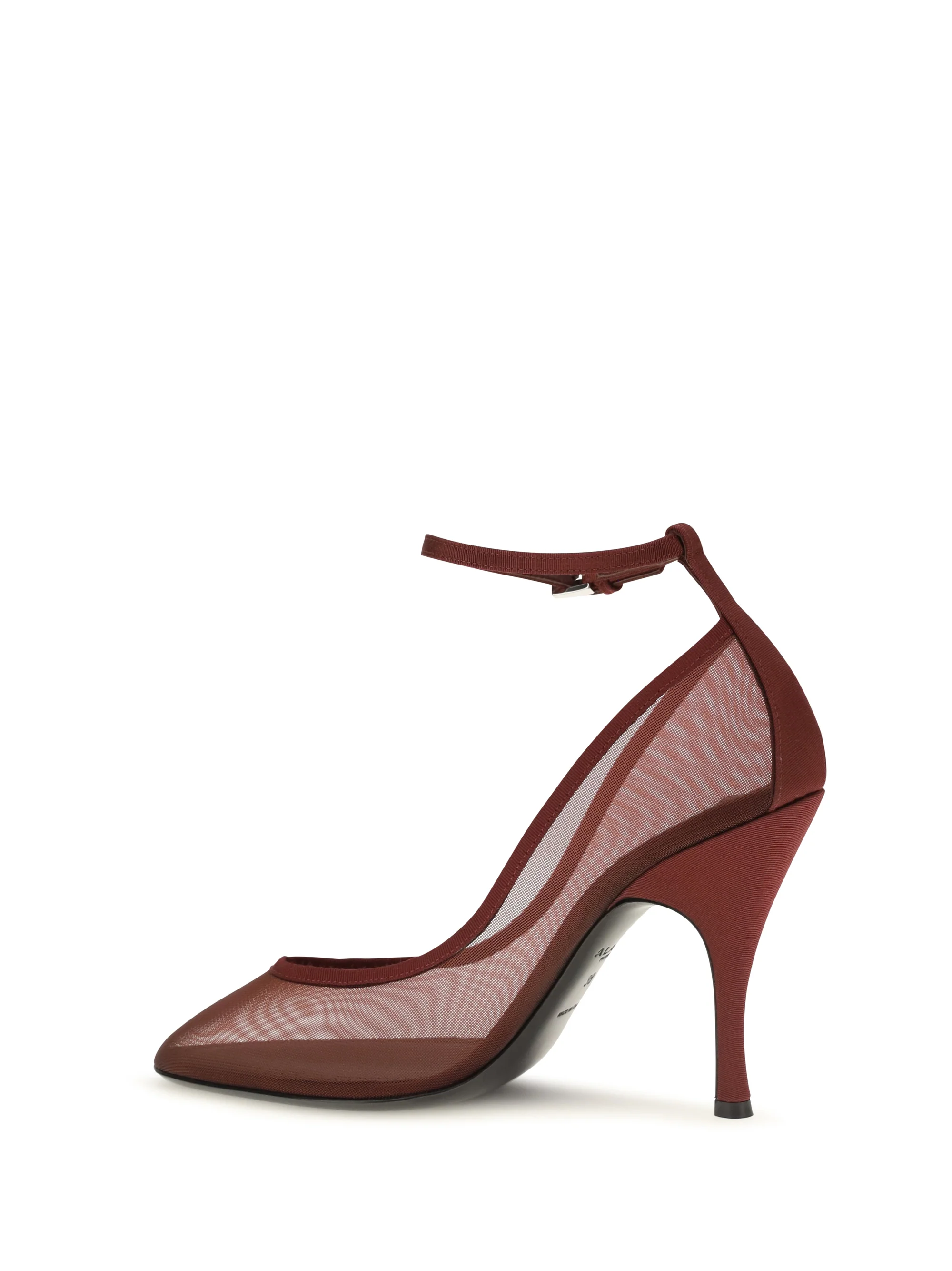 nude mesh pumps