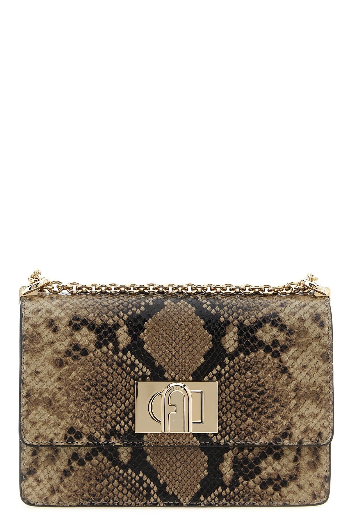 FURLA OS furla 1927 mini crossbody bag in python-printed leather