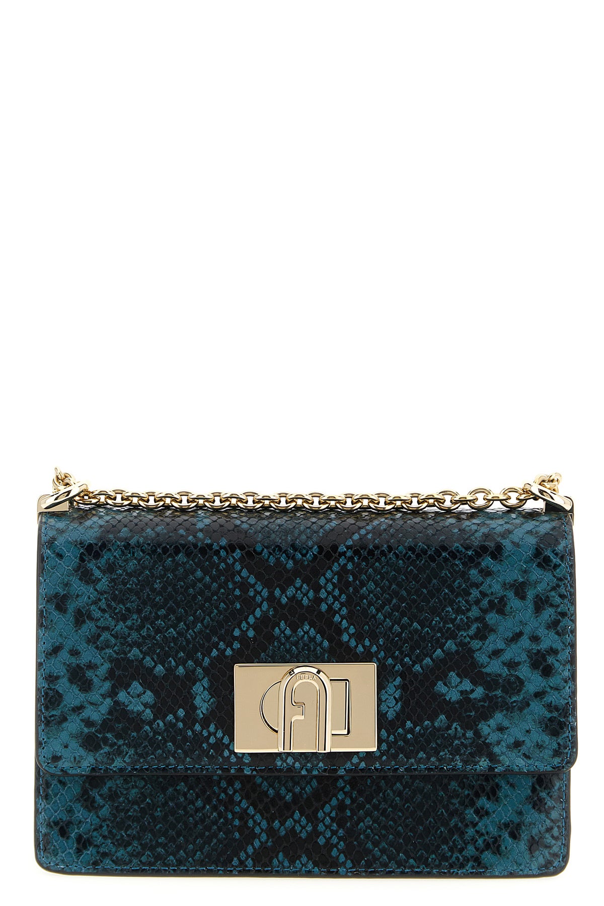 FURLA OS furla 1927 mini crossbody bag in python-printed leather