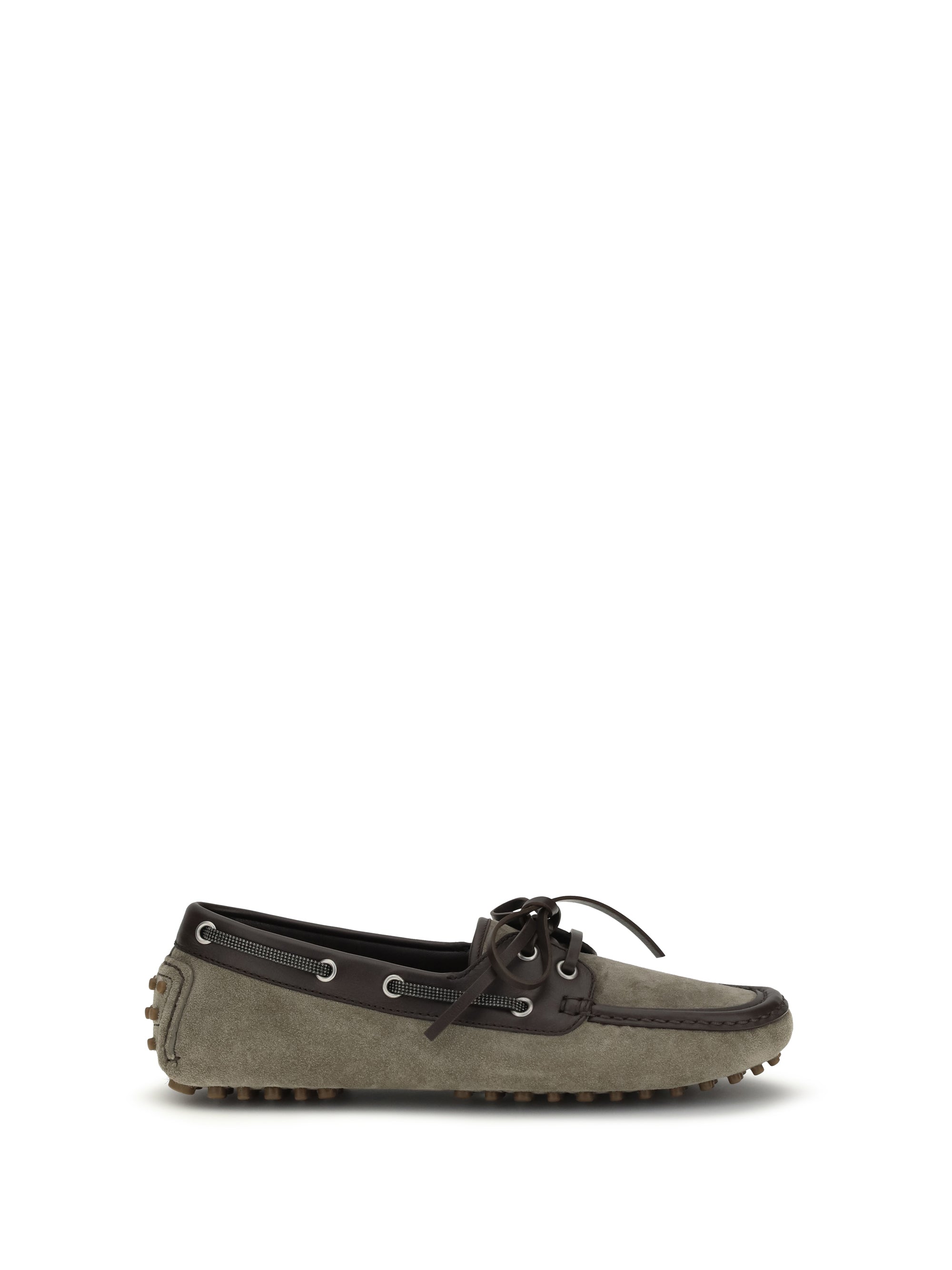 BRUNELLO CUCINELLI 36 lace-up suede loafers