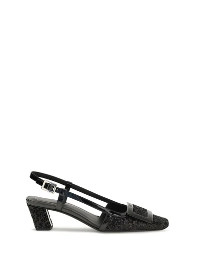 belle vivier shiny-effect slingback pumps