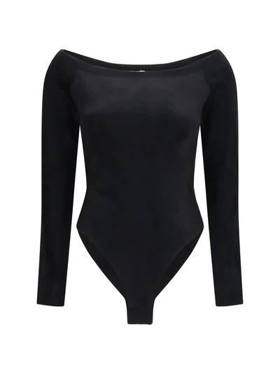 velvet off-shoulder bodysuit