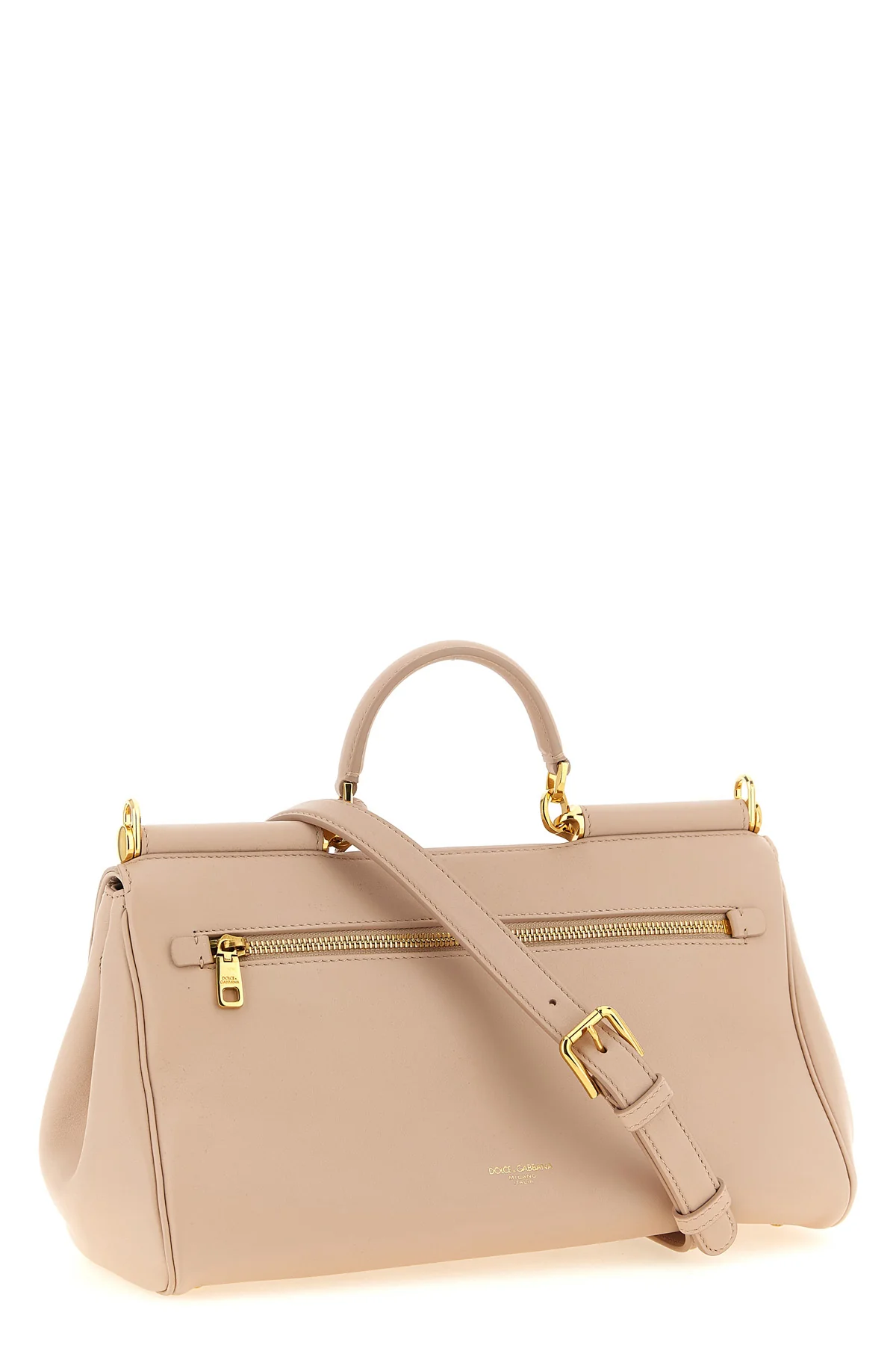 DOLCE amp; GABBANA OS the dolce amp; gabbana my sicily handbag in beige plongé calfskin defines a structu