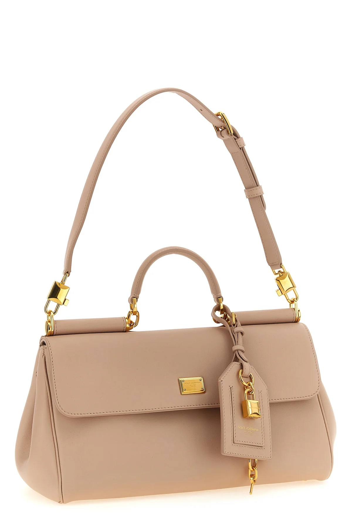 the dolce & gabbana my sicily handbag in beige plongé calfskin defines a structu