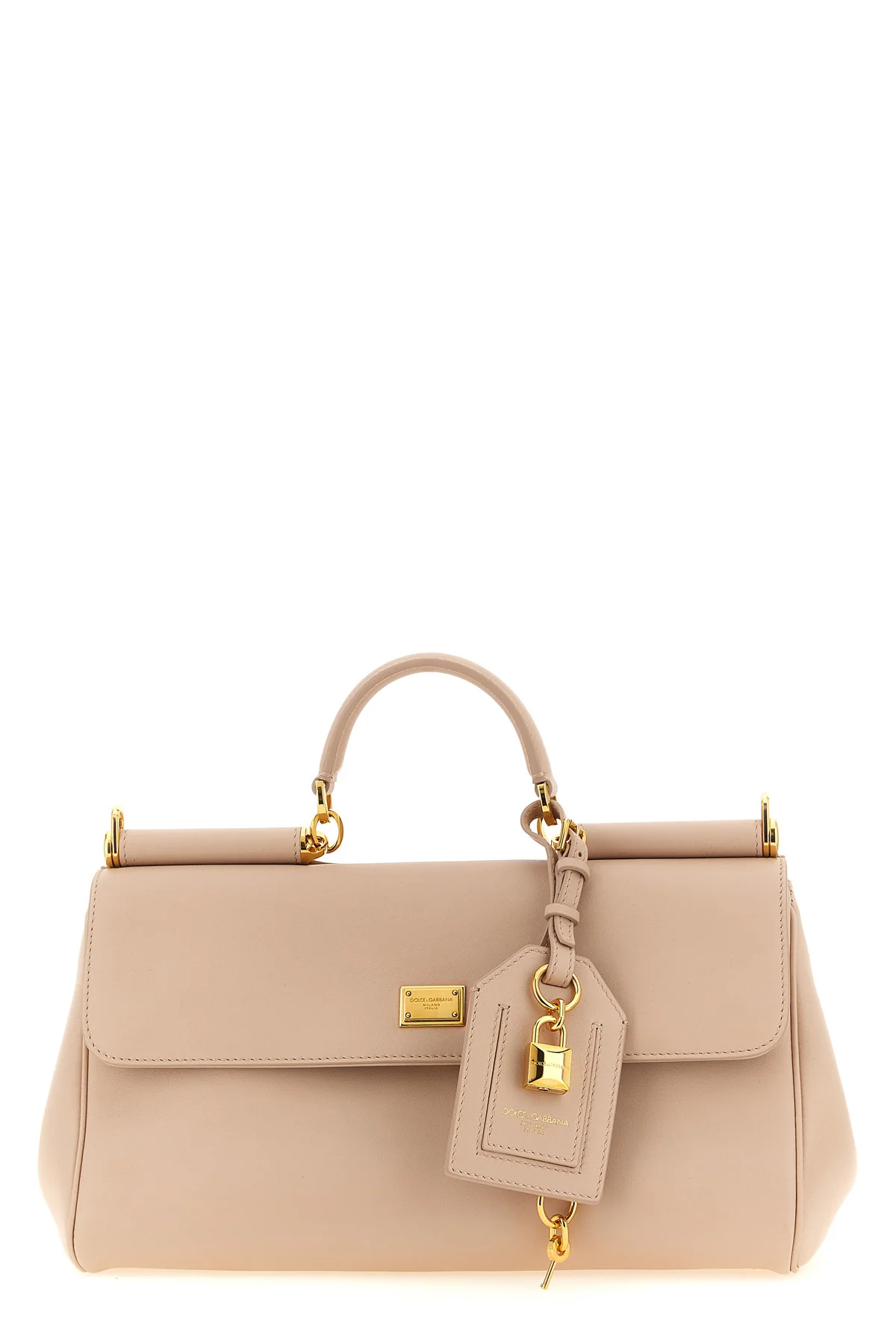 DOLCE amp; GABBANA OS the dolce amp; gabbana my sicily handbag in beige plongé calfskin defines a structu