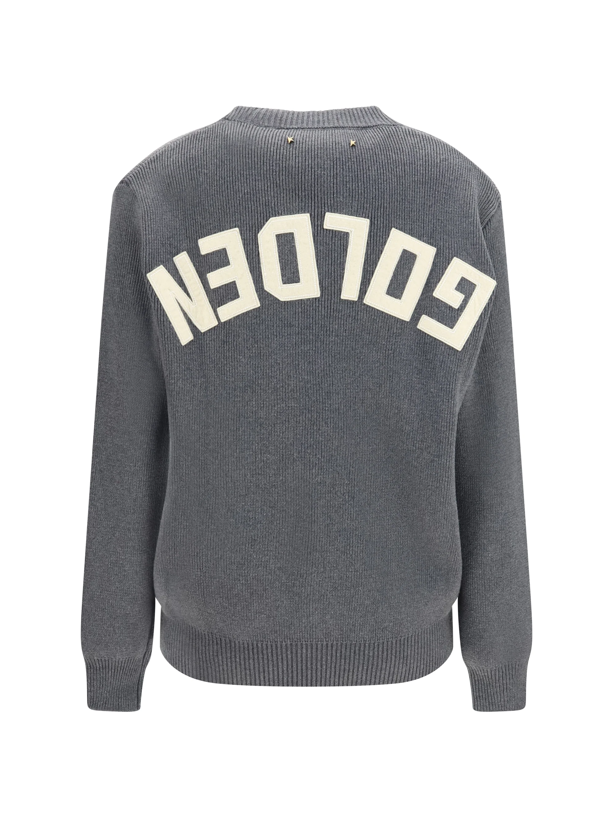 GOLDEN GOOSE L cotton crewneck sweater with back logo