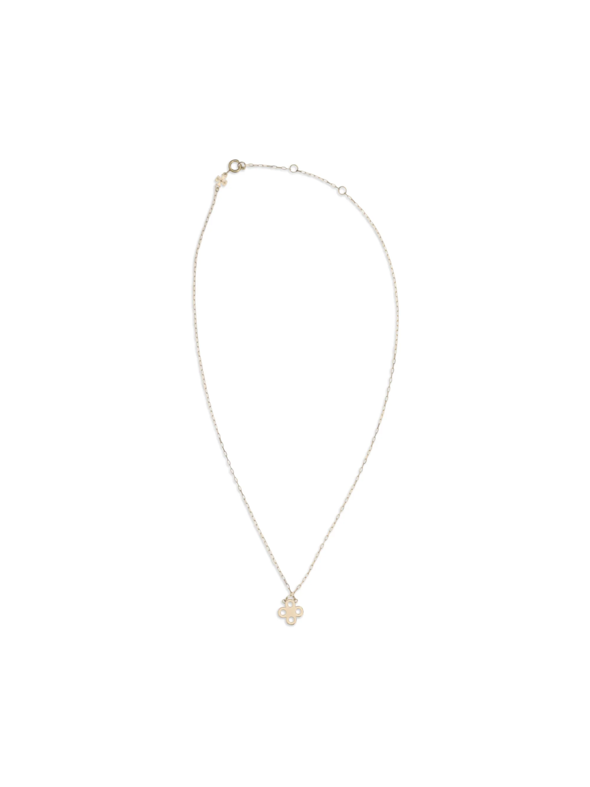 forget me not clover pendant necklace