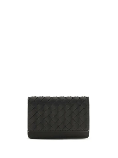 intrecciato leather wallet