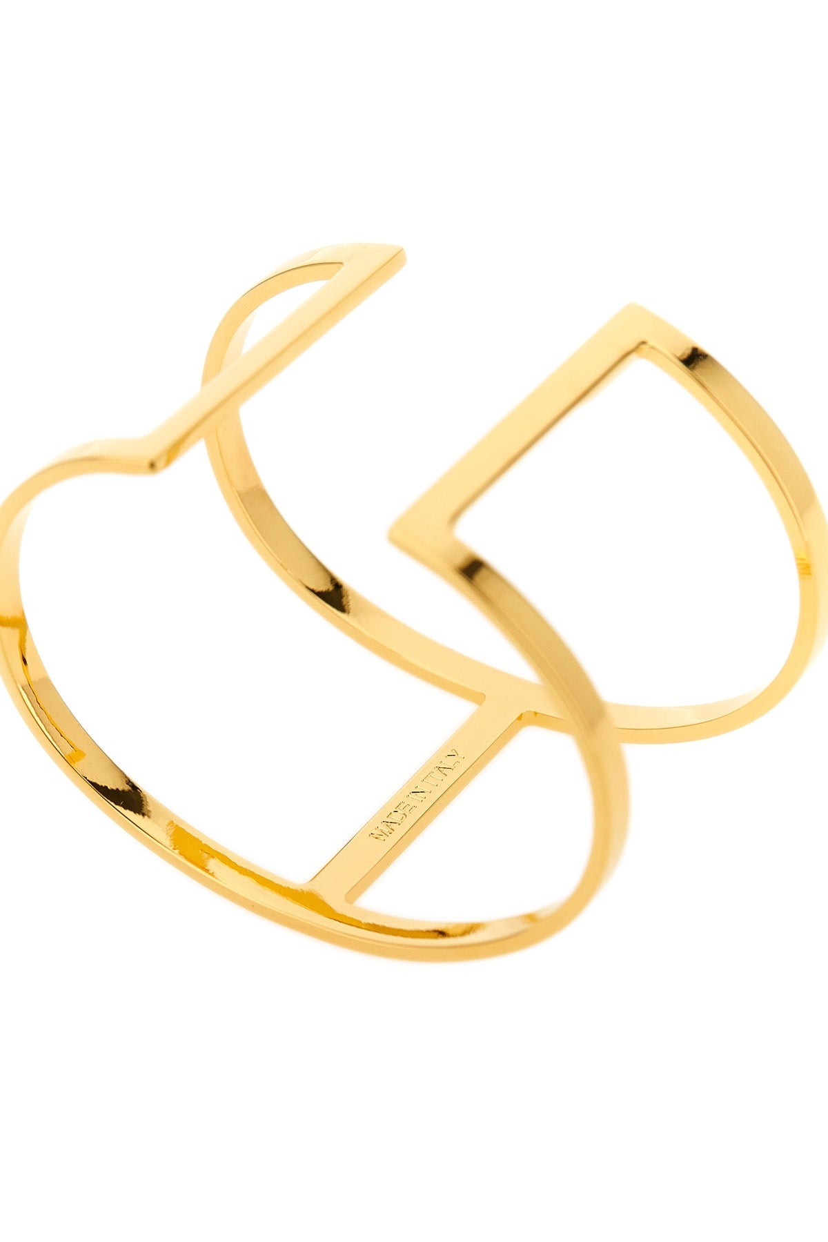 ELISABETTA FRANCHI OS set of two gold-finish metal bracelets