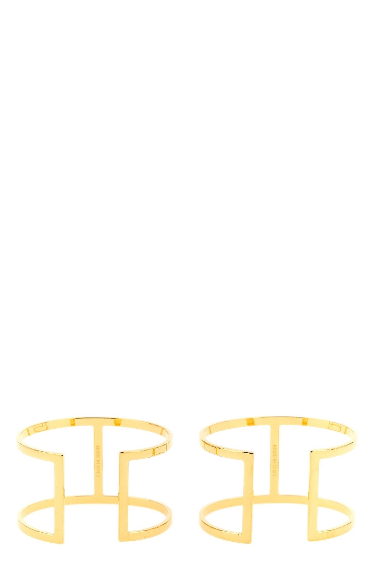 ELISABETTA FRANCHI OS set of two gold-finish metal bracelets
