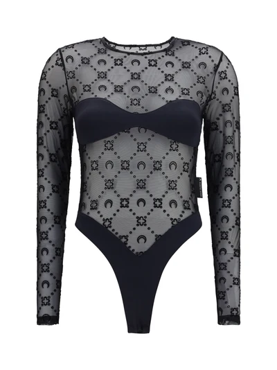 mesh body with moon motif
