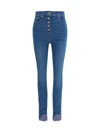fitted jeans with lace details