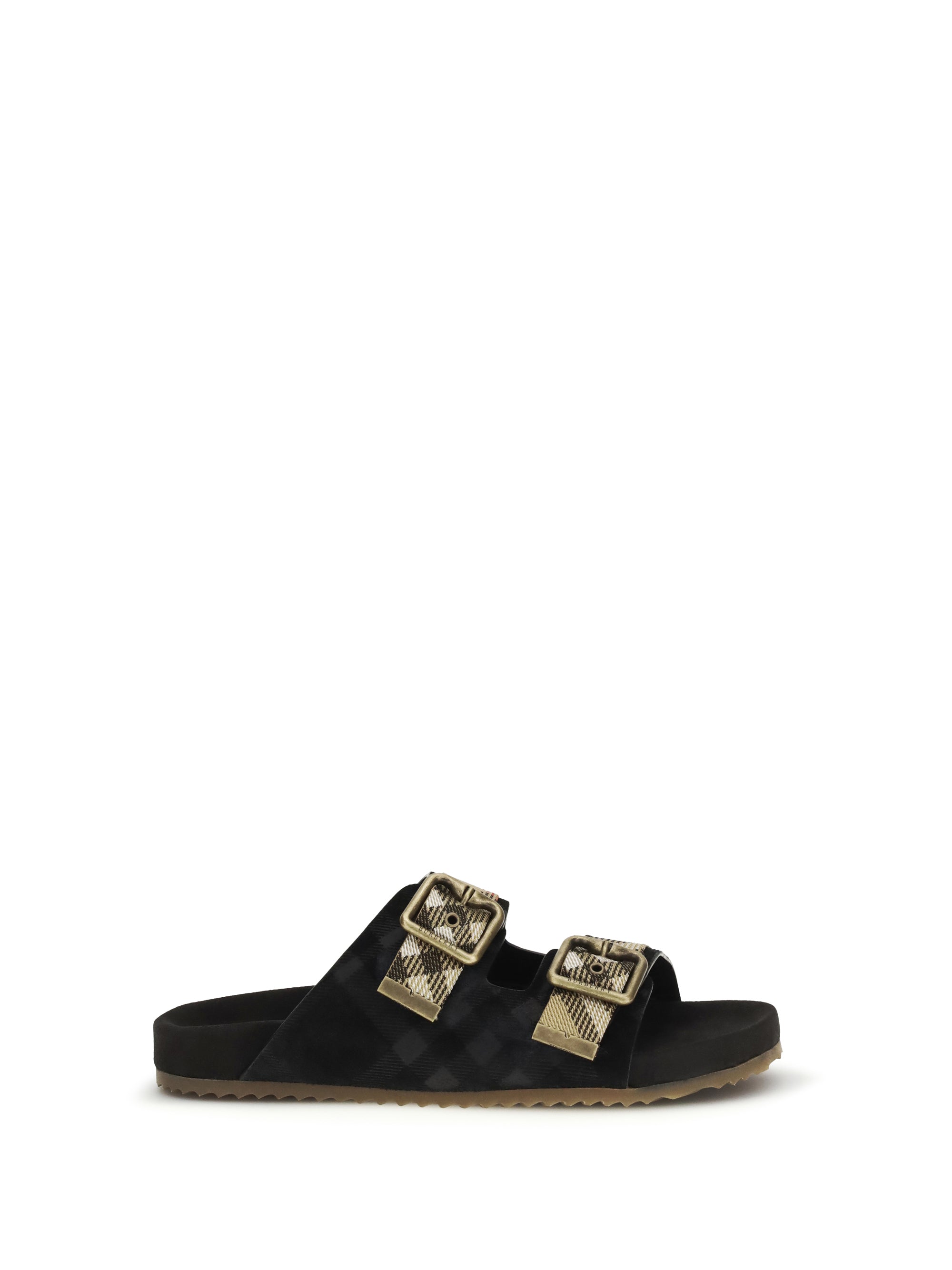 BURBERRY 38 urchin suede check sandals