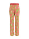bootcut pants with placed paisley foliage print