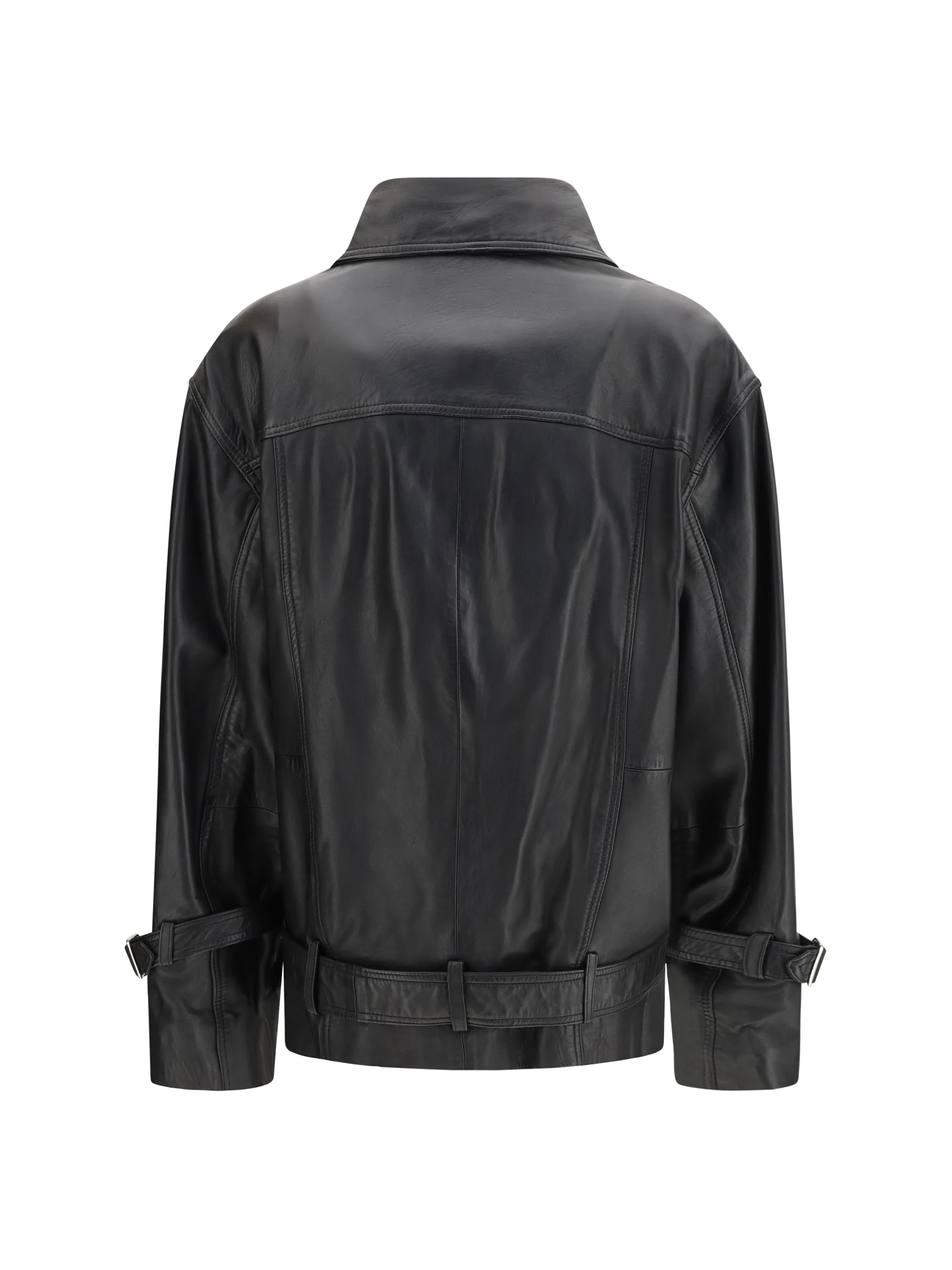 PINKO 36 leather biker jacket