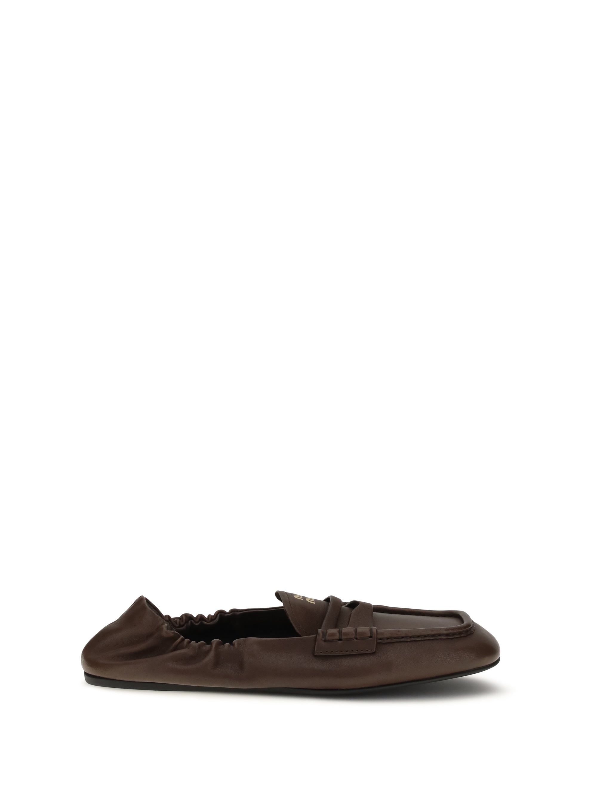 MIU MIU 37 ruches loafers in nappa leather