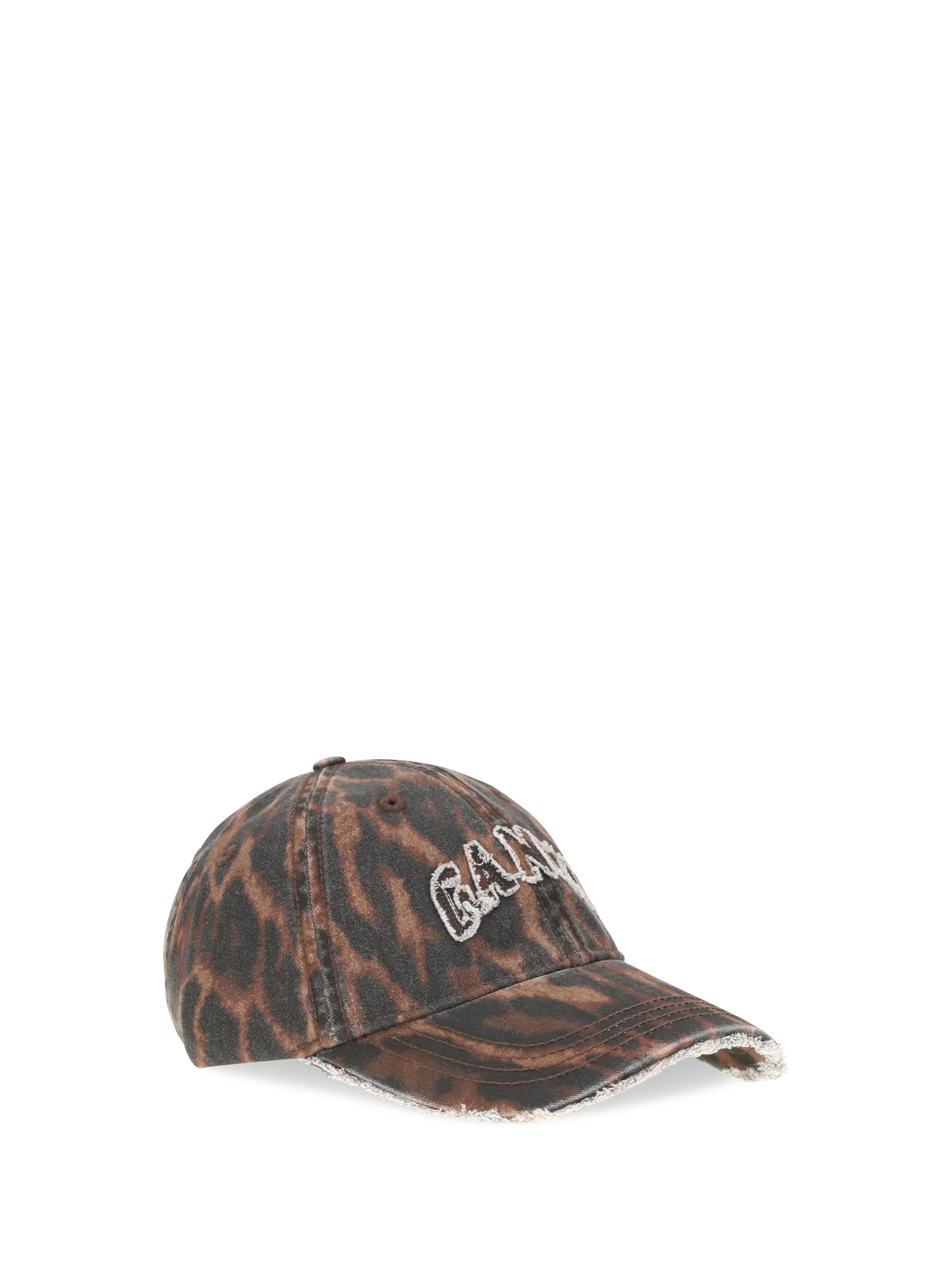 GANNI OS ocelot leopard cap