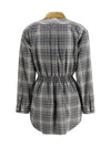 flannel mini-dress