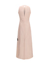 petunia long dress in cotton and viscose duchesse