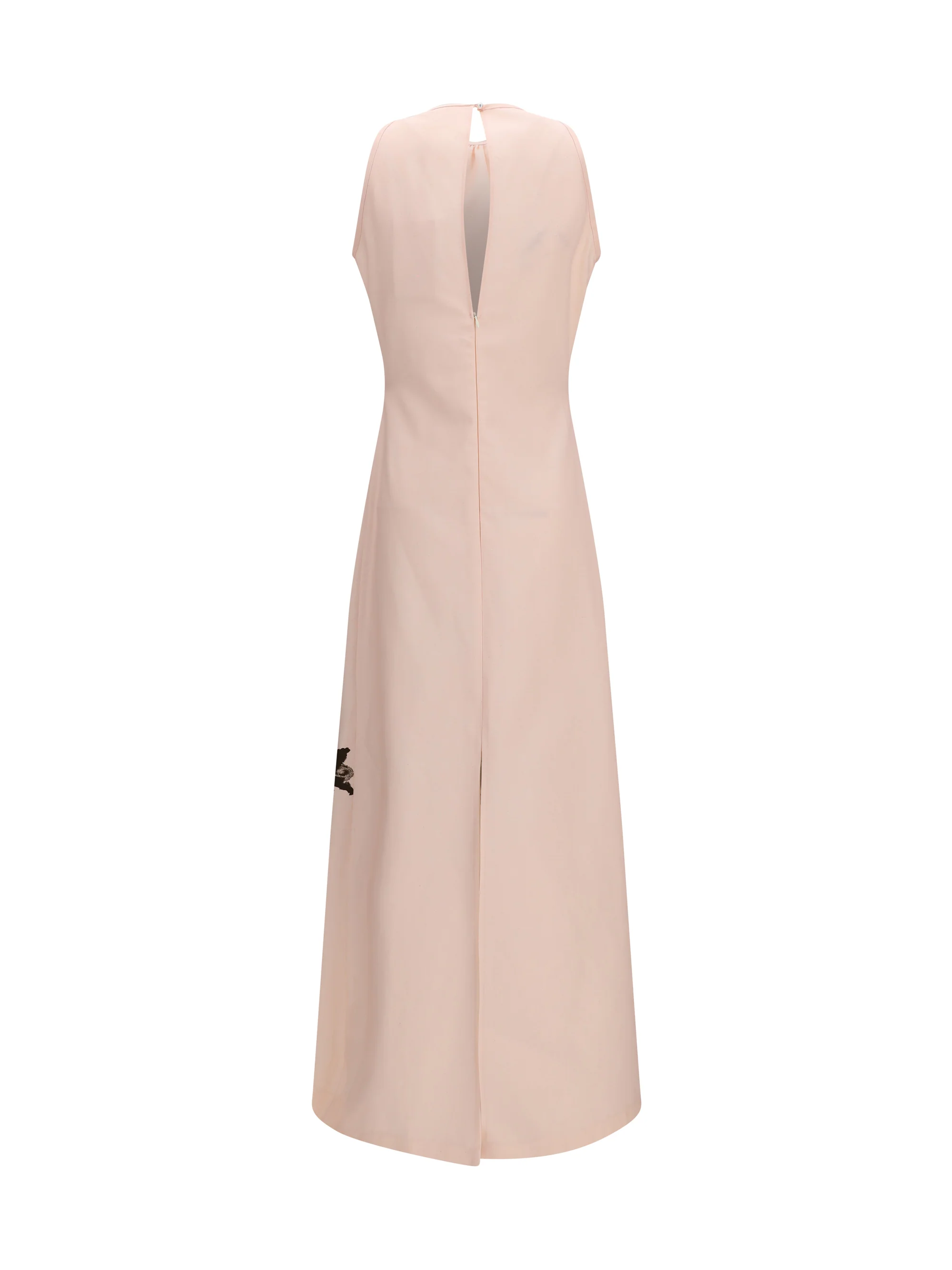 petunia long dress in cotton and viscose duchesse