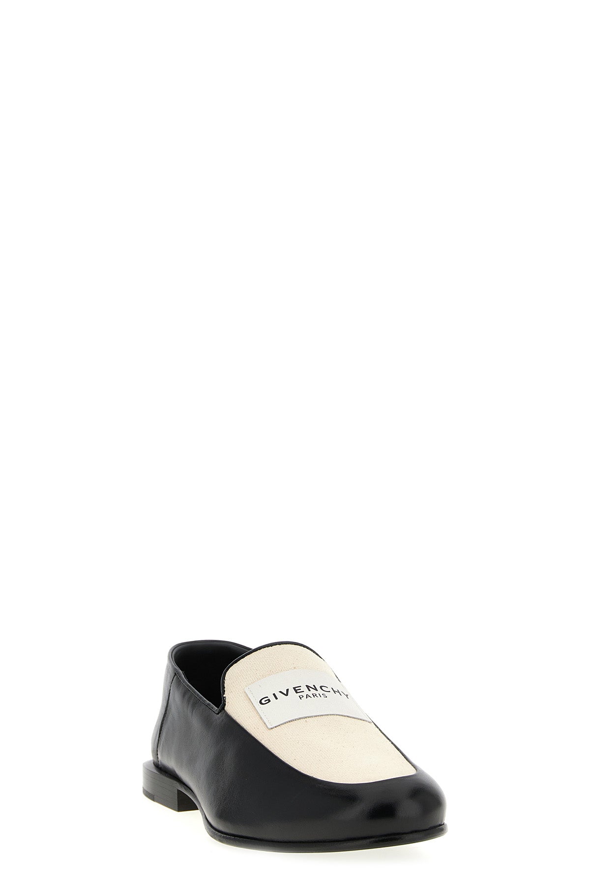 GIVENCHY 37 label leather and cotton canvas loafers