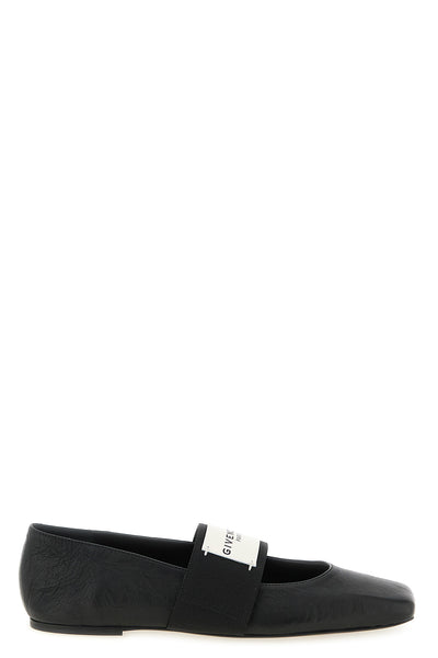 textured lambskin leather ballet flats