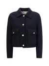 cropped virgin wool jacket
