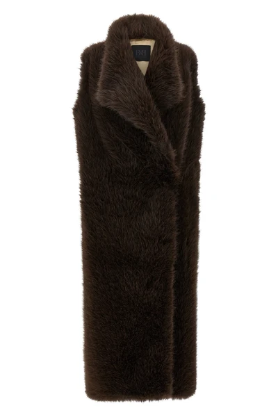 bear long faux fur vest