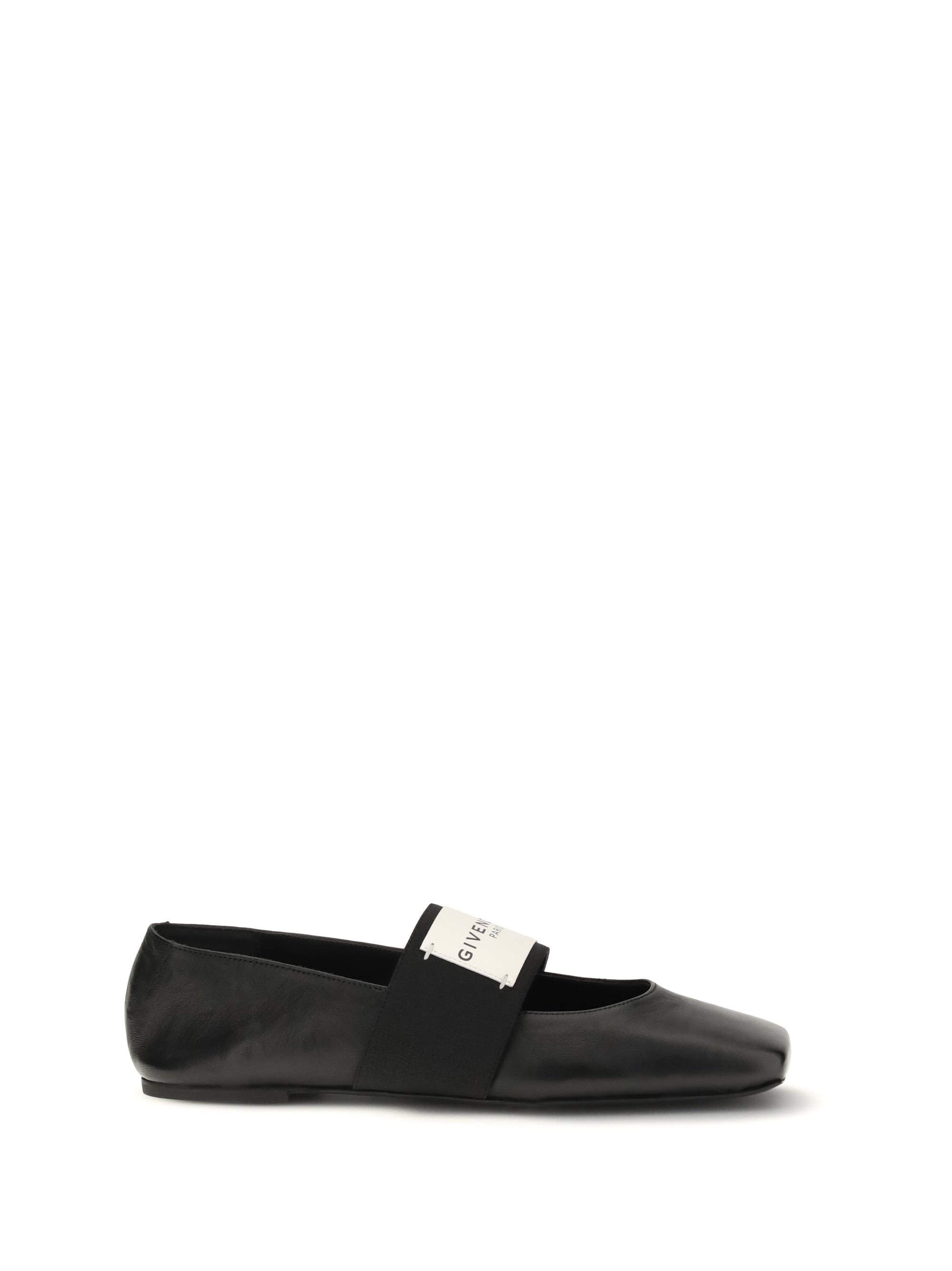 GIVENCHY 39 leather sliced square ballerinas