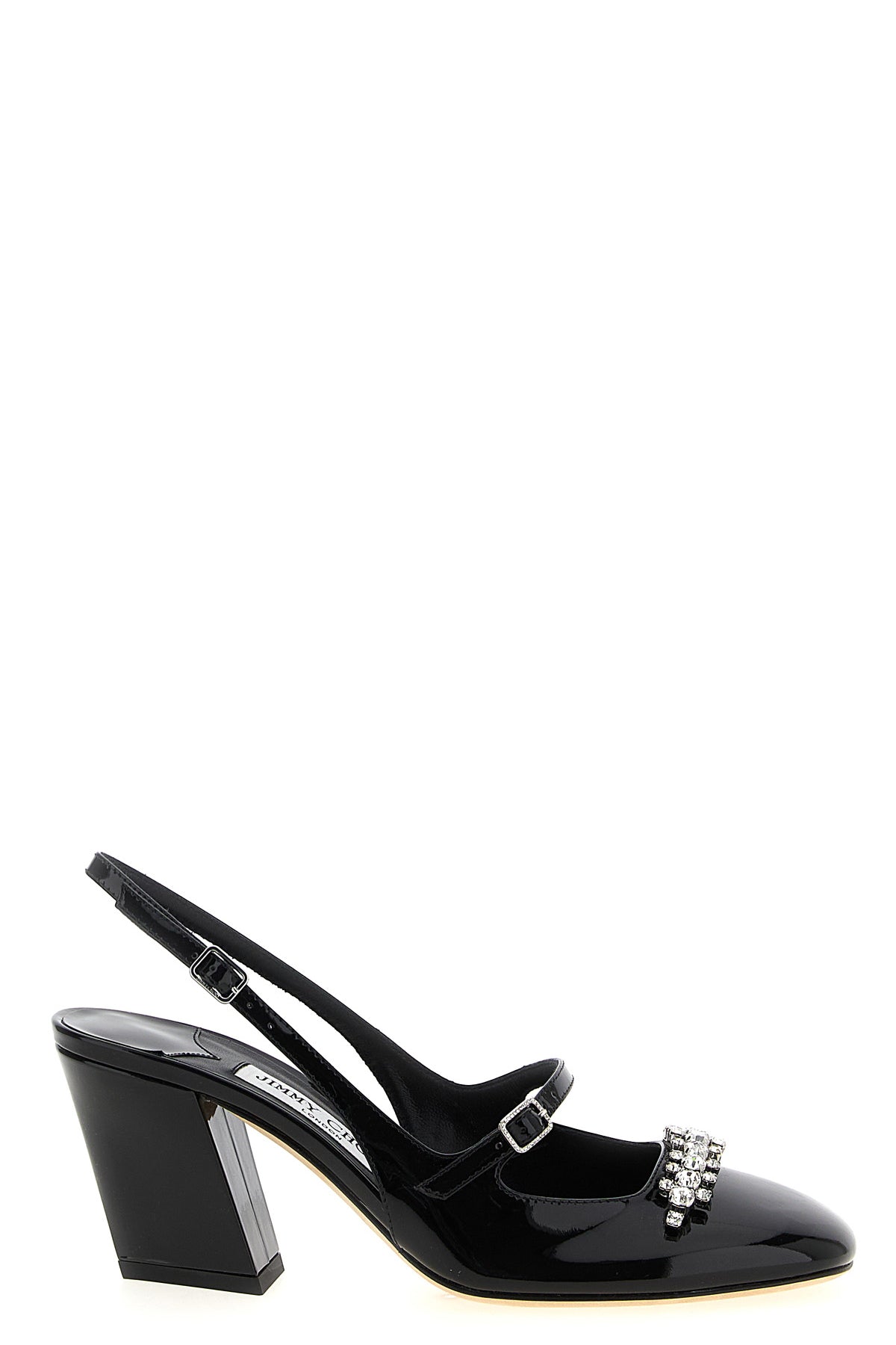 JIMMY CHOO 37.5 belinda patent leather slingbacks