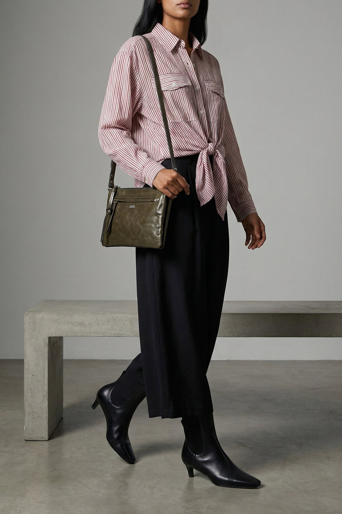 ISABEL MARANT OS winna duo vintage calf leather crossbody bag