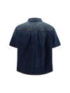 short sleeve denim trapeze shirt