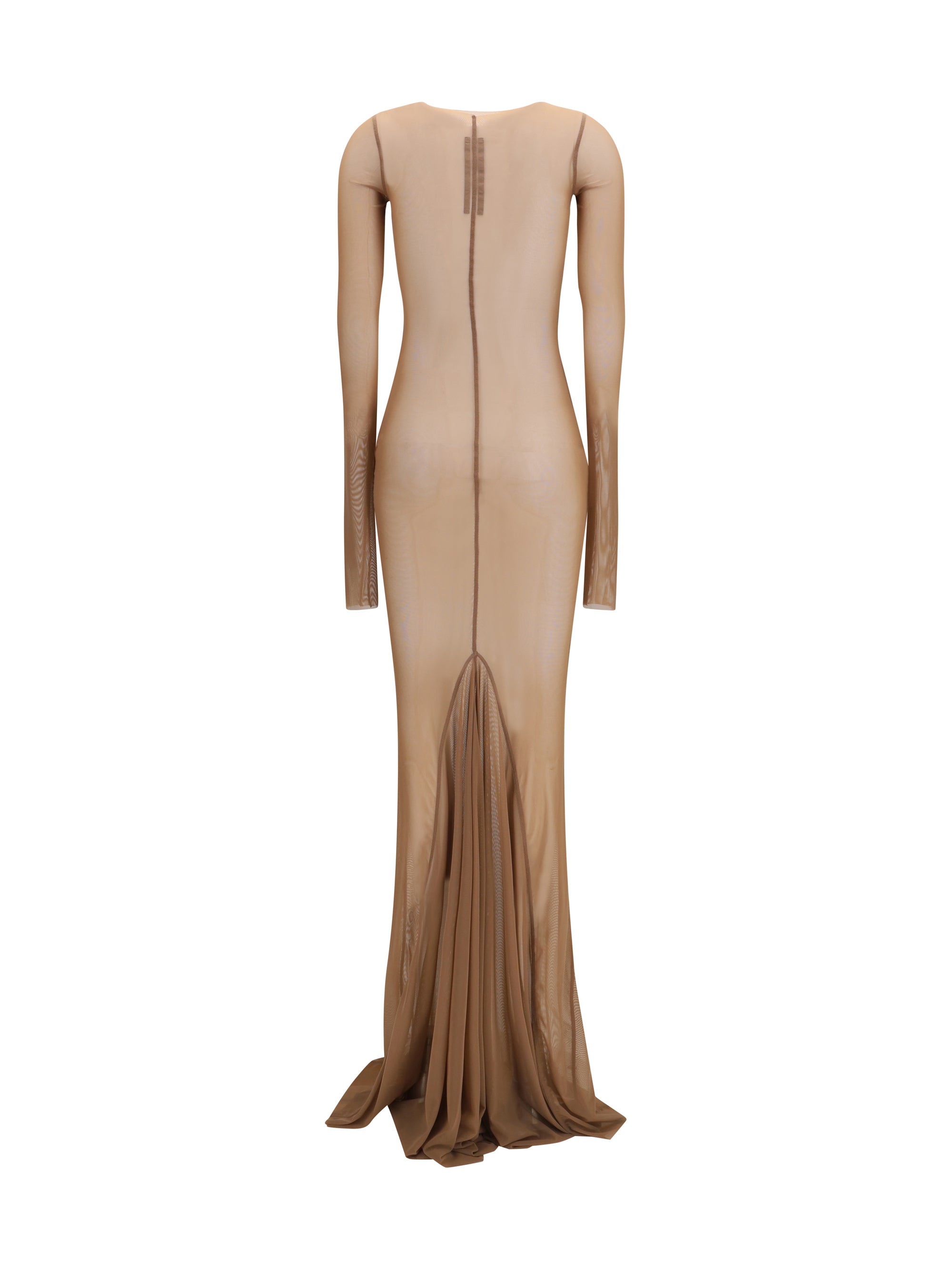 RICK OWENS 40 long transparent tulle dress