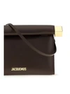 rond carré leather shoulder bag
