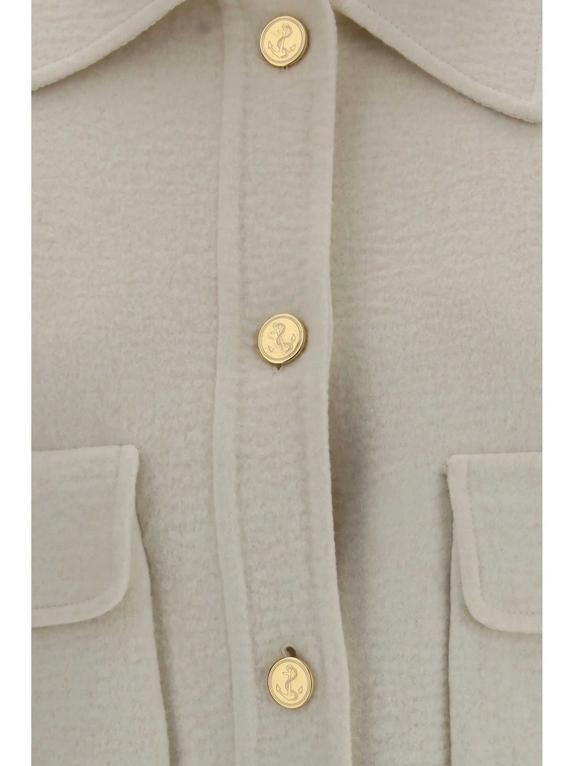 wool and cashmere bell-sleeve jacket